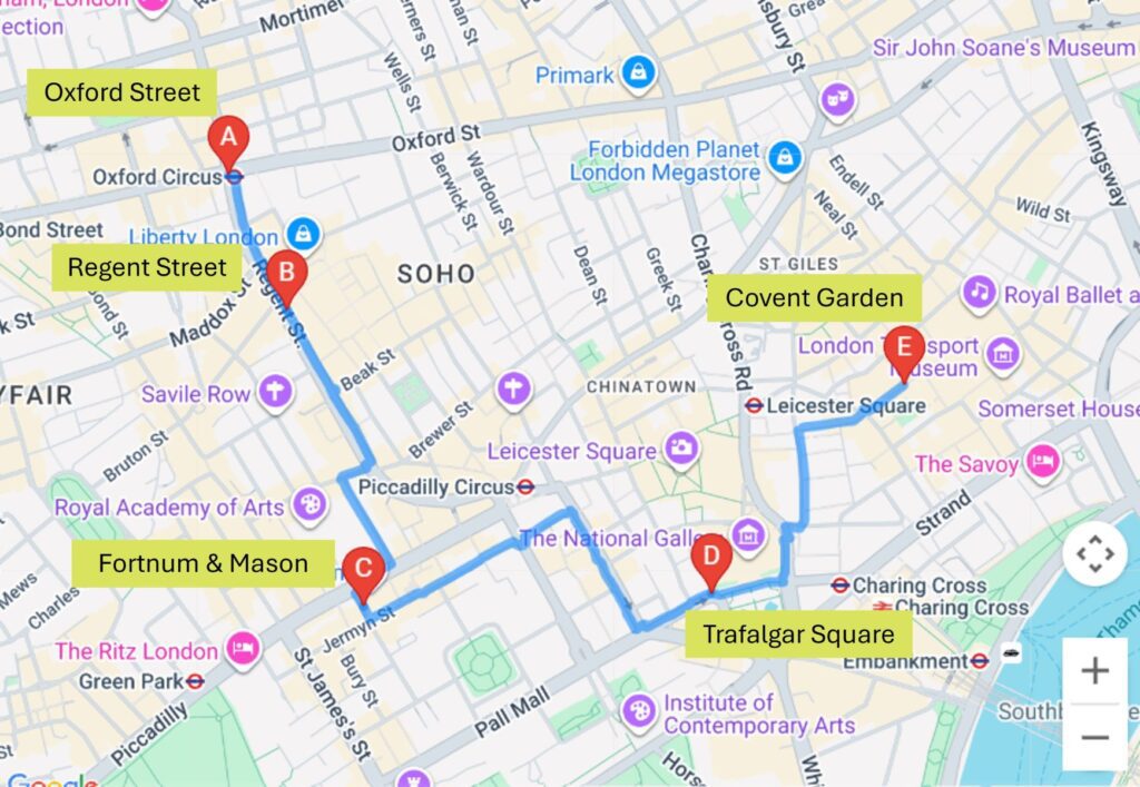 London Christmas Map